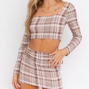 Plaid Two Piece Set